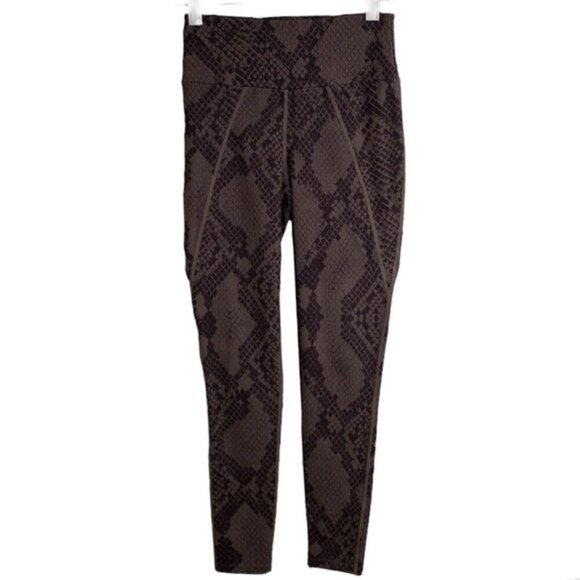 Guess Snake Print Brown Tights Active Leggings Spandex Womens Size Small - Picture 1 of 8